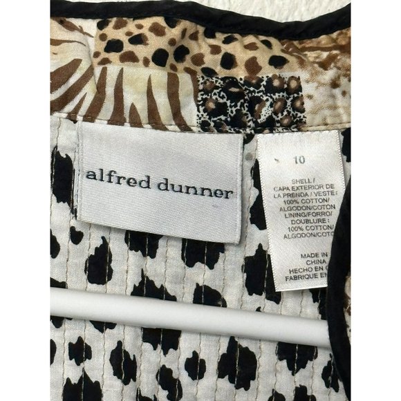 Alfred Dunner Ladies Safari Print Animal Open Jacket Long Sleeve Stylish SZ 10 - Picture 6 of 6